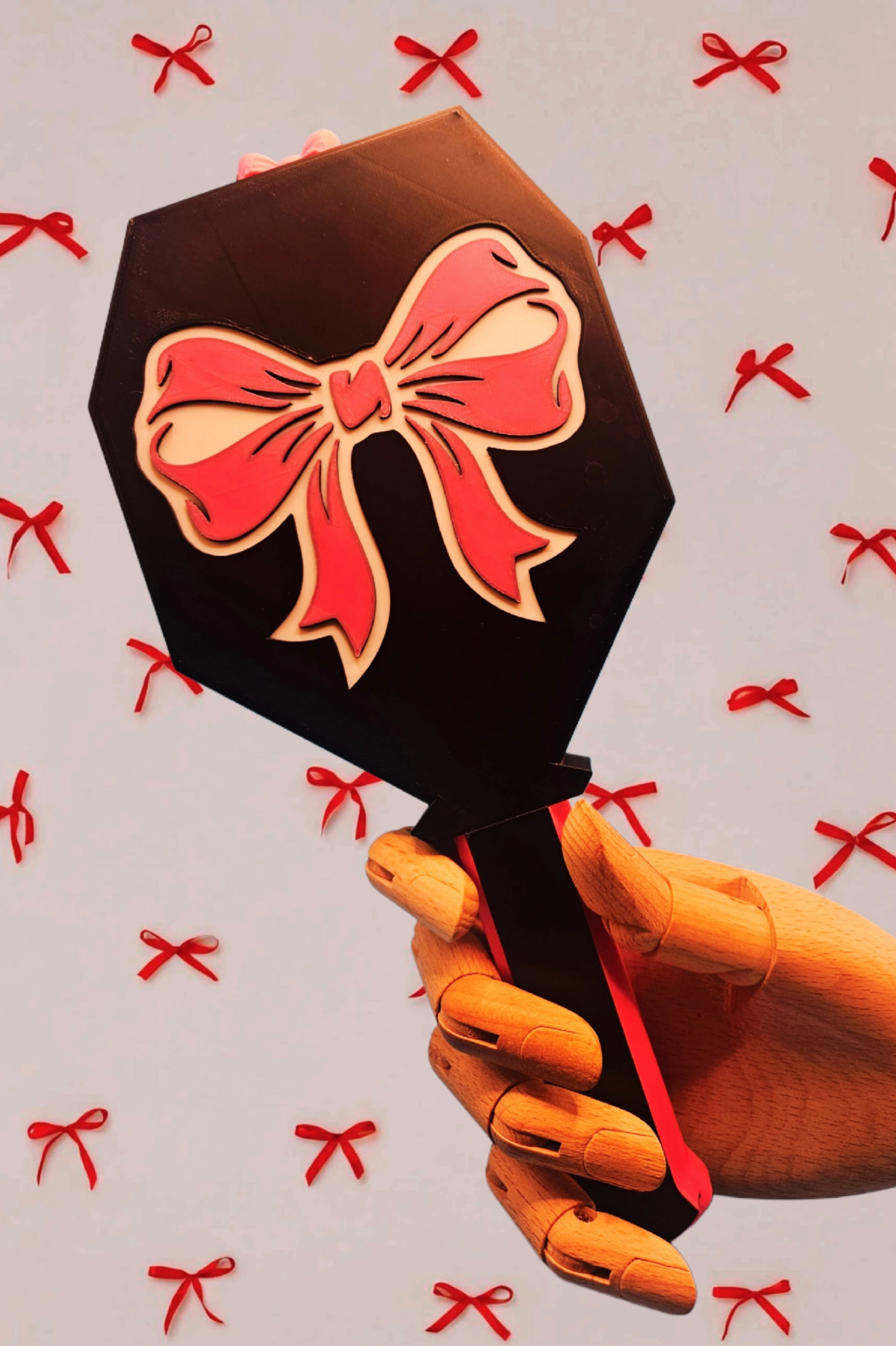 Valentine's Coquette Bow Paddle